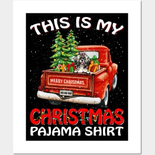 This Is My Christmas Pajama Shirt Shih Tzu Truck Tree Posters and Art